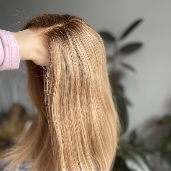 Brazilian Human Hair Premium lace top wig 22” Length Size medium Glueless Cap - Picture 6 of 9